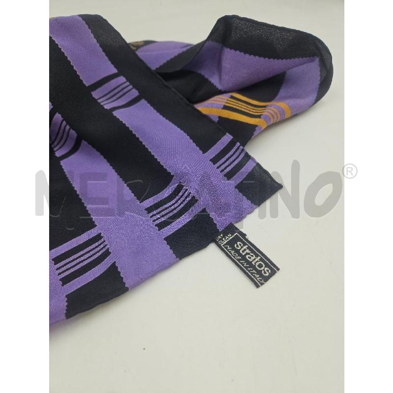 FOULARD PIERRE BALMAIN SETA NERO VIOLA ROSSO GIALLO | Mercatino dell'Usato Verona fiera 3