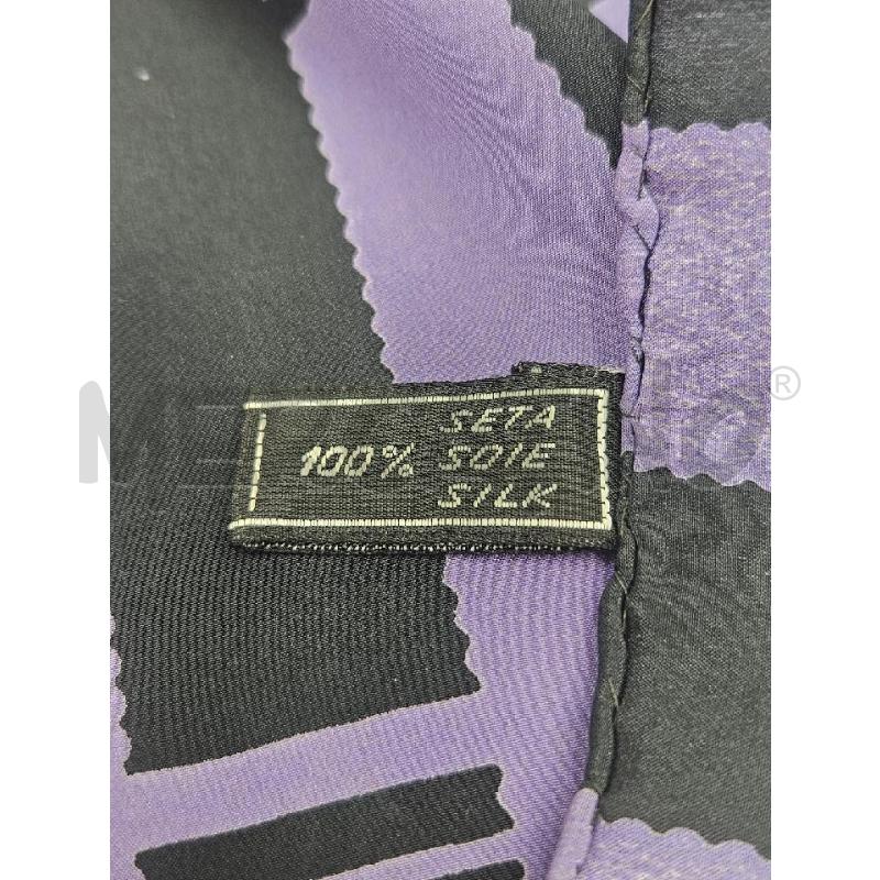 FOULARD PIERRE BALMAIN SETA NERO VIOLA ROSSO GIALLO | Mercatino dell'Usato Verona fiera 4