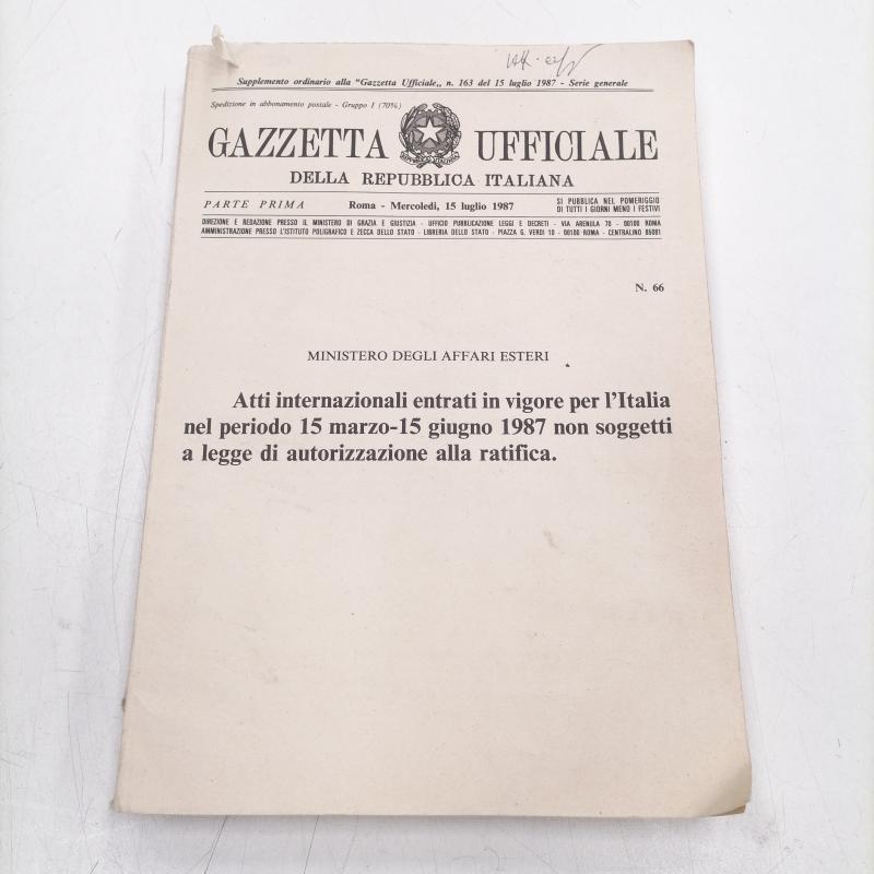 GAZZETTA UFFICIALE DELLA REPUBBLICA ITALIANA 1987 | Mercatino dell'Usato Verona fiera 1