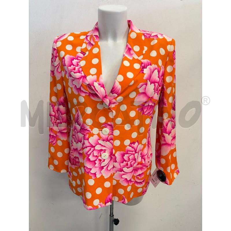 GIACCA D GENNY ARANCIO FLUO FIORI FUCSIA  | Mercatino dell'Usato Verona fiera 1