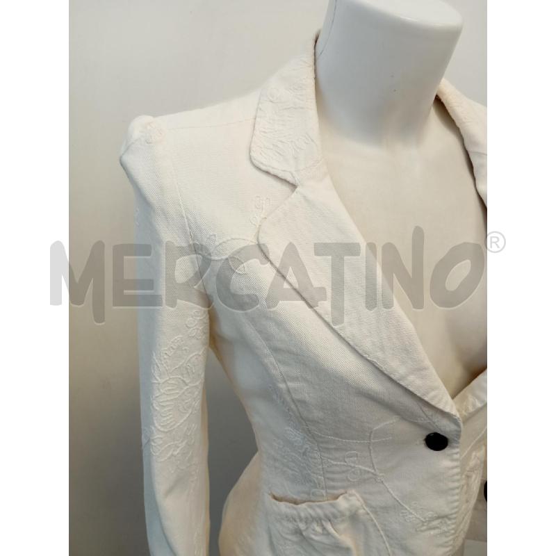 GIACCA D GF FERRE BIANCA CON RICAMI  | Mercatino dell'Usato Verona fiera 2