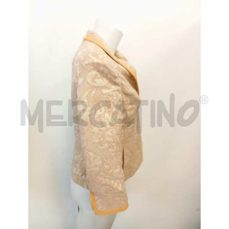 GIACCA D JUCCA BEIGE DAMASCATA PROF GIALLO | Mercatino dell'Usato Verona fiera 3