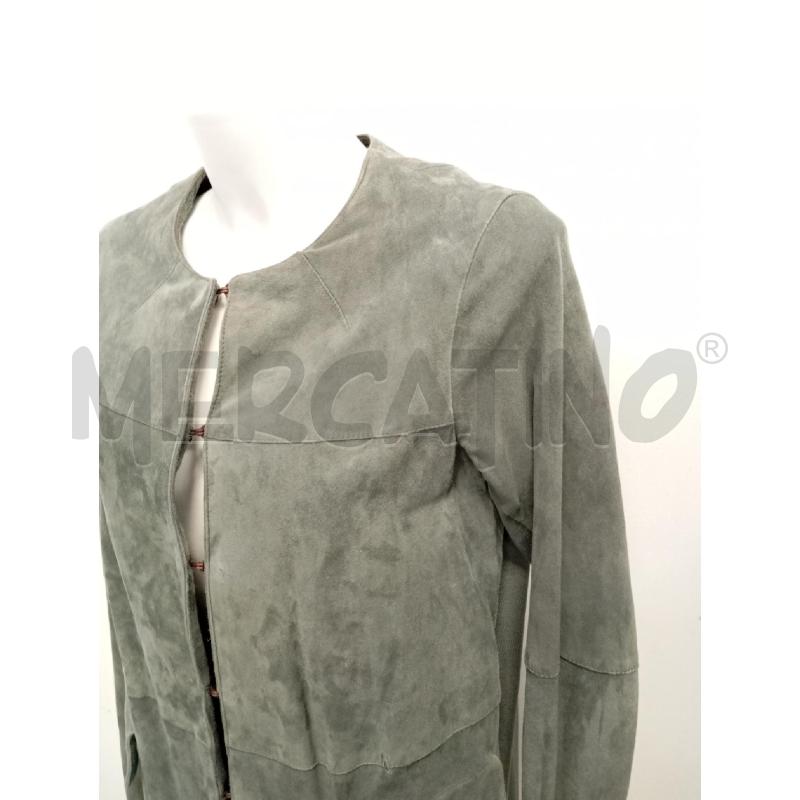 GIACCA D LIVIANA CONTI PELLE DAVANTI JERSEY DIE VERDE SALVIA  | Mercatino dell'Usato Verona fiera 2
