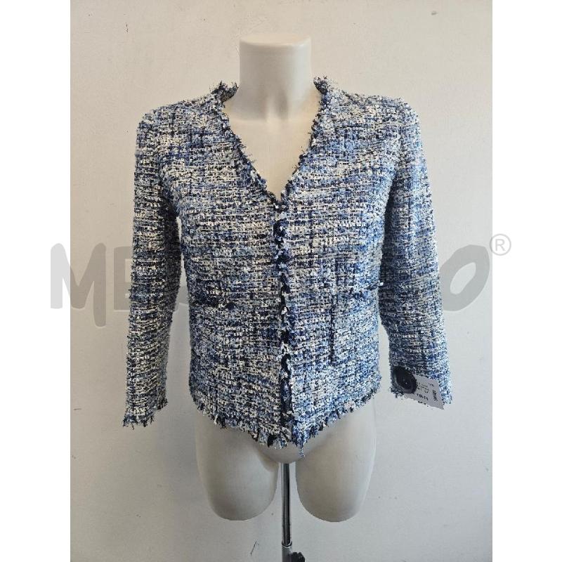 GIACCA D LUISA SPAGNOLI IN TWEED AZZ BIA  | Mercatino dell'Usato Verona fiera 1