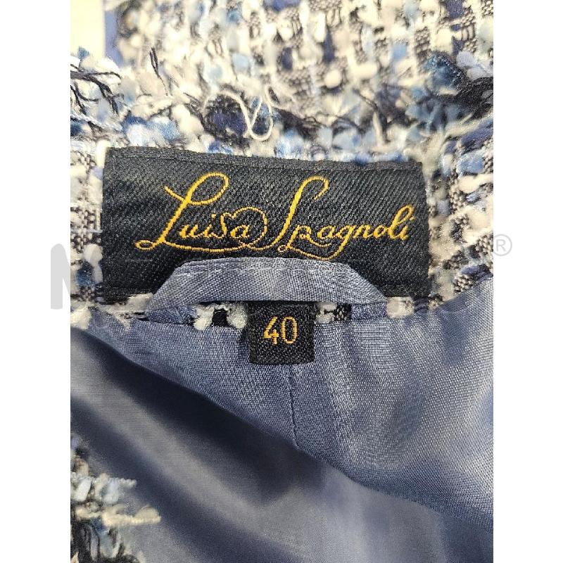 GIACCA D LUISA SPAGNOLI IN TWEED AZZ BIA  | Mercatino dell'Usato Verona fiera 4