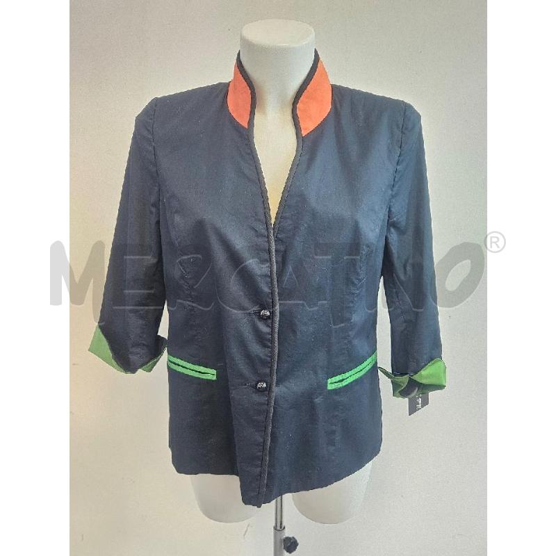 GIACCA D PATRIZIA HAMILTON BLU COLLO ARA POLSINI VERDE  | Mercatino dell'Usato Verona fiera 1