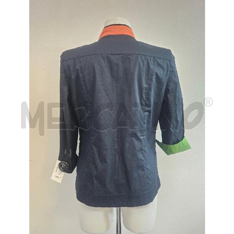 GIACCA D PATRIZIA HAMILTON BLU COLLO ARA POLSINI VERDE  | Mercatino dell'Usato Verona fiera 3