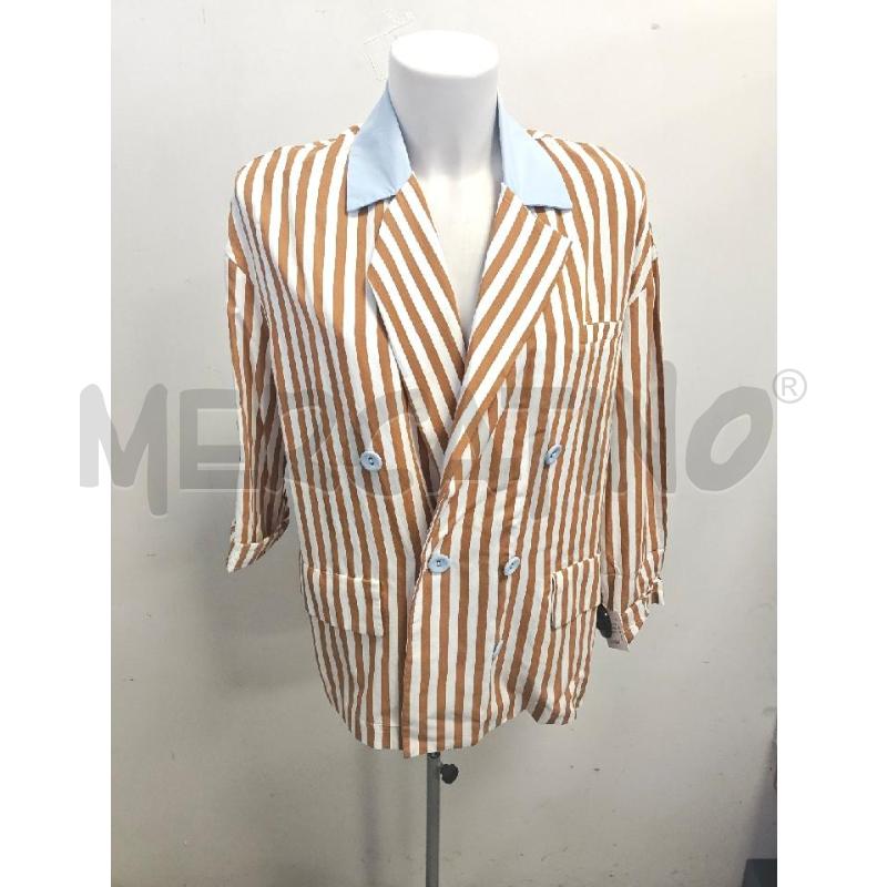 GIACCA D SOUVENIR A RIGHE BIA BEIGE AZZ  | Mercatino dell'Usato Verona fiera 1