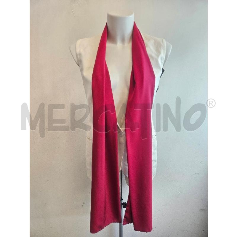 GILET D GIANFRANCO FERRE BIANCA COLLO INSERTO ROSSO  | Mercatino dell'Usato Verona fiera 1
