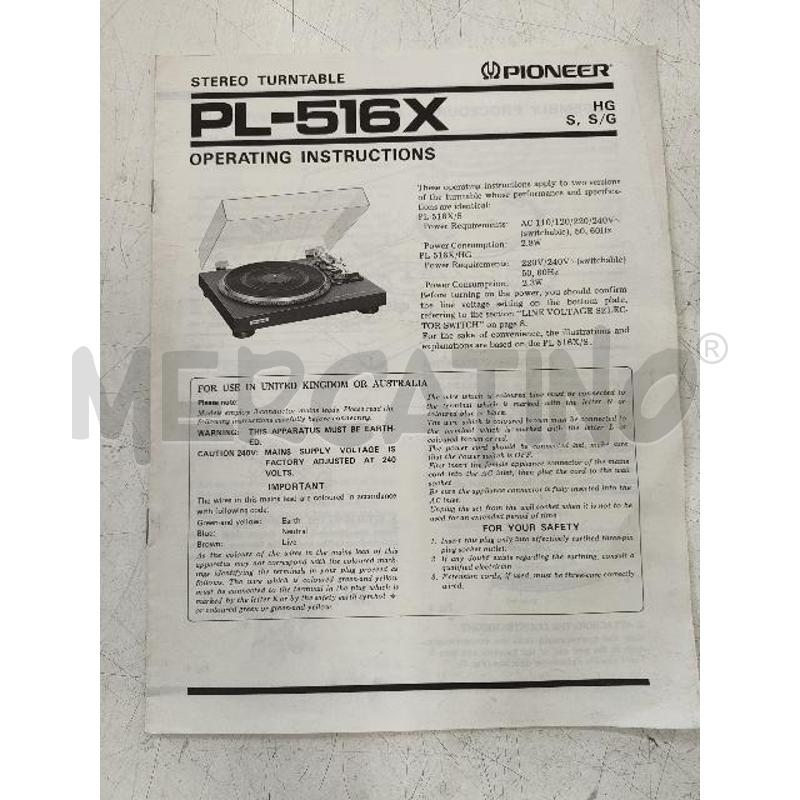 GIRADISCHI PIONEER PL-516X (PUNT DA CAMBIARE) | Mercatino dell'Usato Verona fiera 4