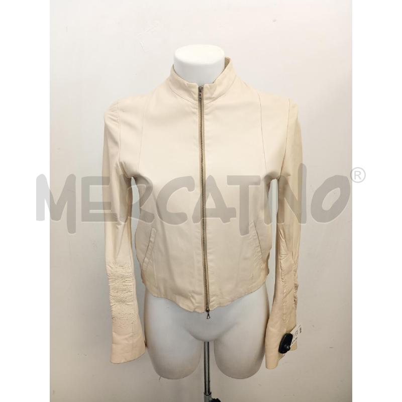 GIUBBINO DONNA HAUTE PELLE BEIGE ZIP  | Mercatino dell'Usato Verona fiera 1