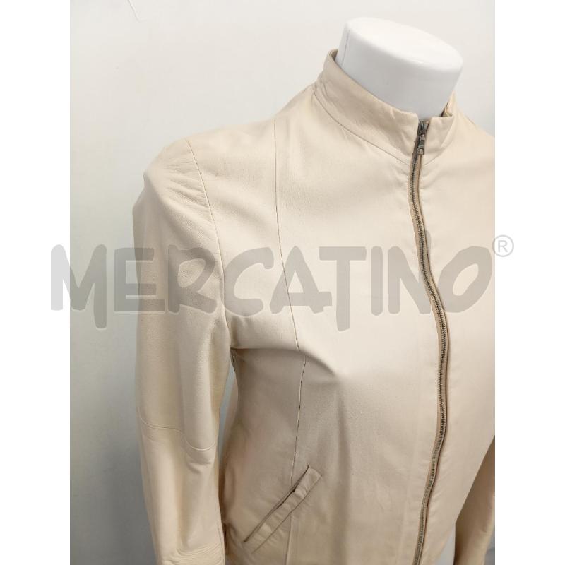 GIUBBINO DONNA HAUTE PELLE BEIGE ZIP  | Mercatino dell'Usato Verona fiera 2