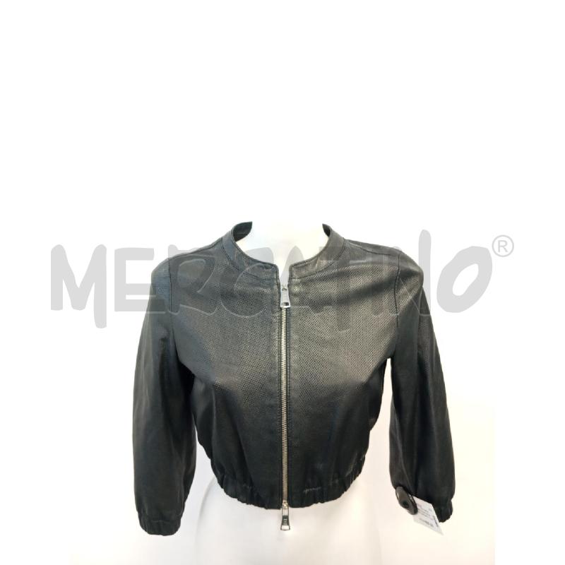 GIUBBINO DONNA PELLE CURCI TRAFORATO NERO  | Mercatino dell'Usato Verona fiera 1