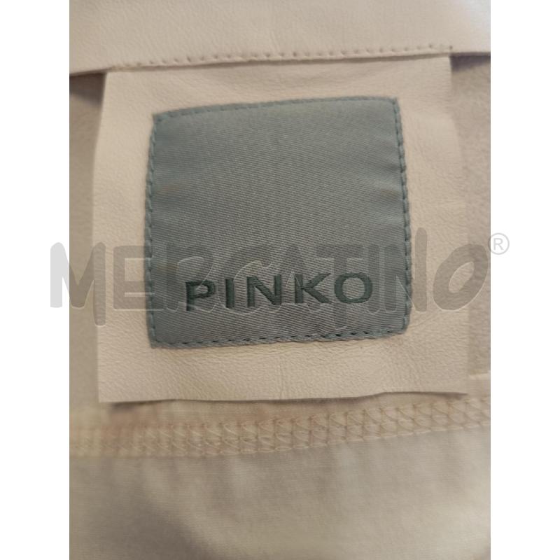 GIUBBINO DONNA PINKO PELLE TESSUTO BEIGE ROUCHES | Mercatino dell'Usato Verona fiera 5