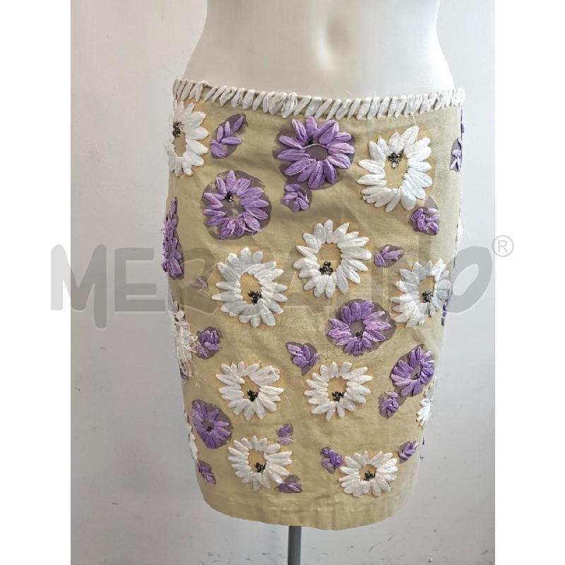 GONNA D MALIPARMI BEIGE FIORI LILLA VIOLA  | Mercatino dell'Usato Verona fiera 1