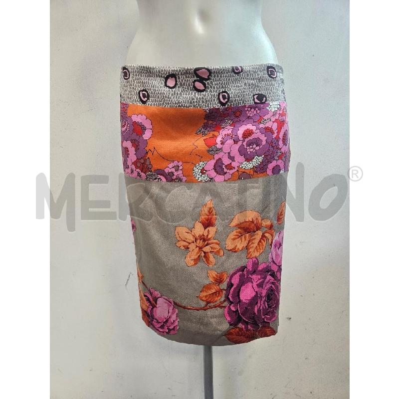 GONNA ELASTICIZZATA MALIPARMI ARA BEIGE FIORI  | Mercatino dell'Usato Verona fiera 1