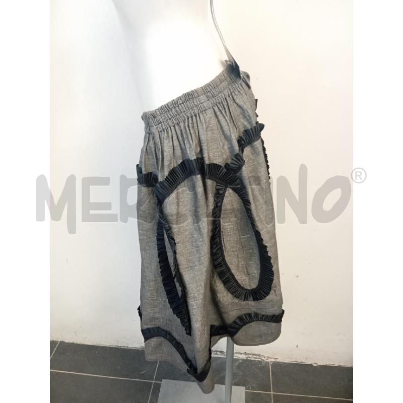 GONNA KENZO VINTAGE GRIGIA INSERTI NERI  | Mercatino dell'Usato Verona fiera 2