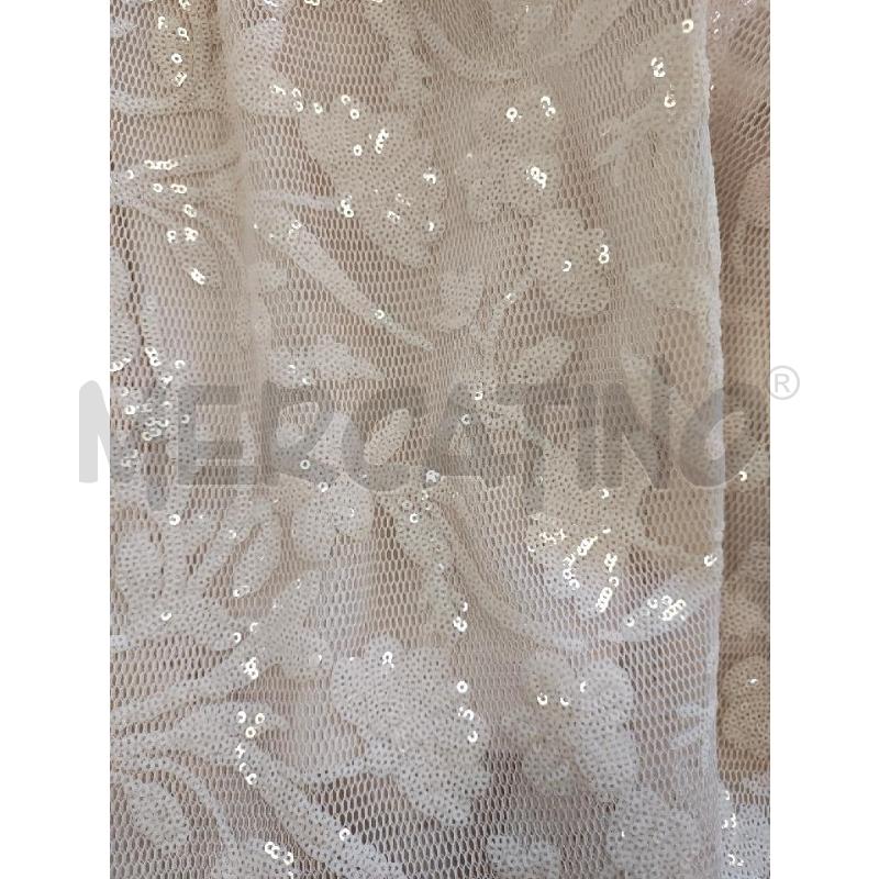 GONNA MAJE PAILLETTES BEIGE MOTIVO FLOIREALE  | Mercatino dell'Usato Verona fiera 5