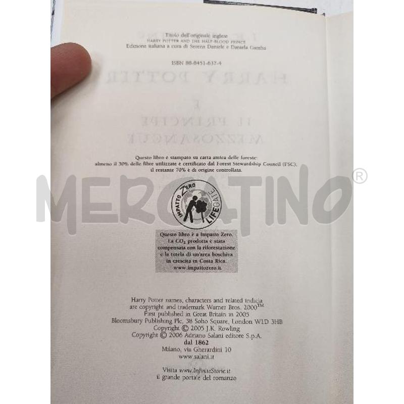 HARRY POTTER 6 PRIMA EDIZIONE E IL PRINCIPE MEZZOSANGUE | Mercatino dell'Usato Verona fiera 3