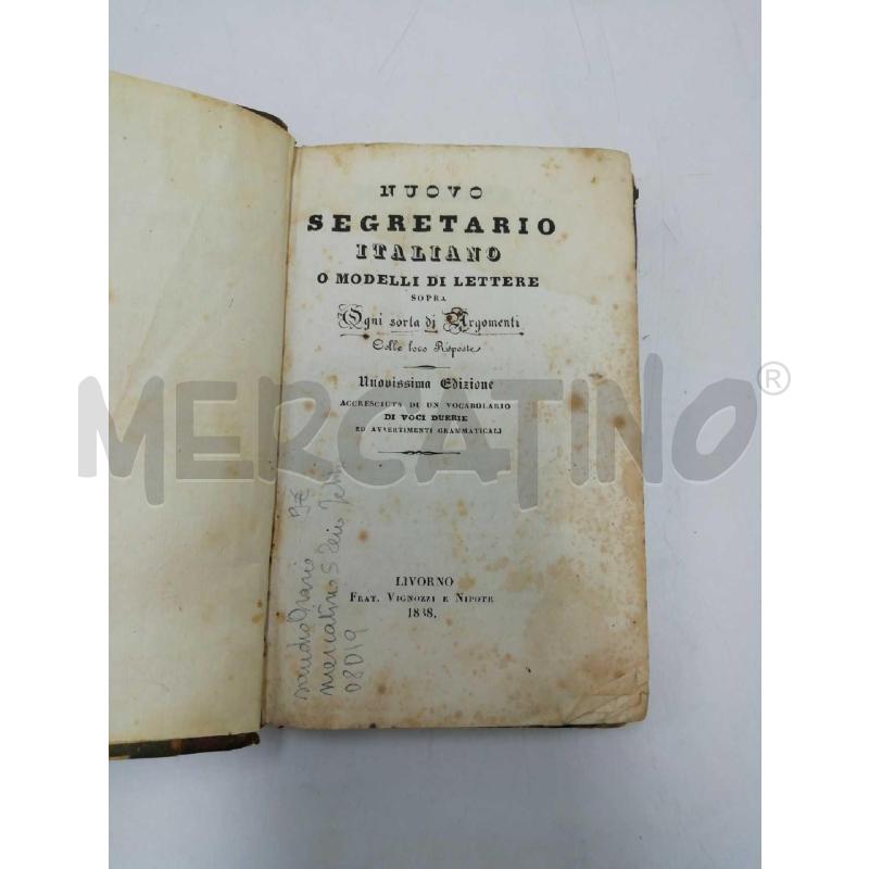 IL NUOVO SEGRETARIO ITALIANO 1838 | Mercatino dell'Usato Verona fiera 1