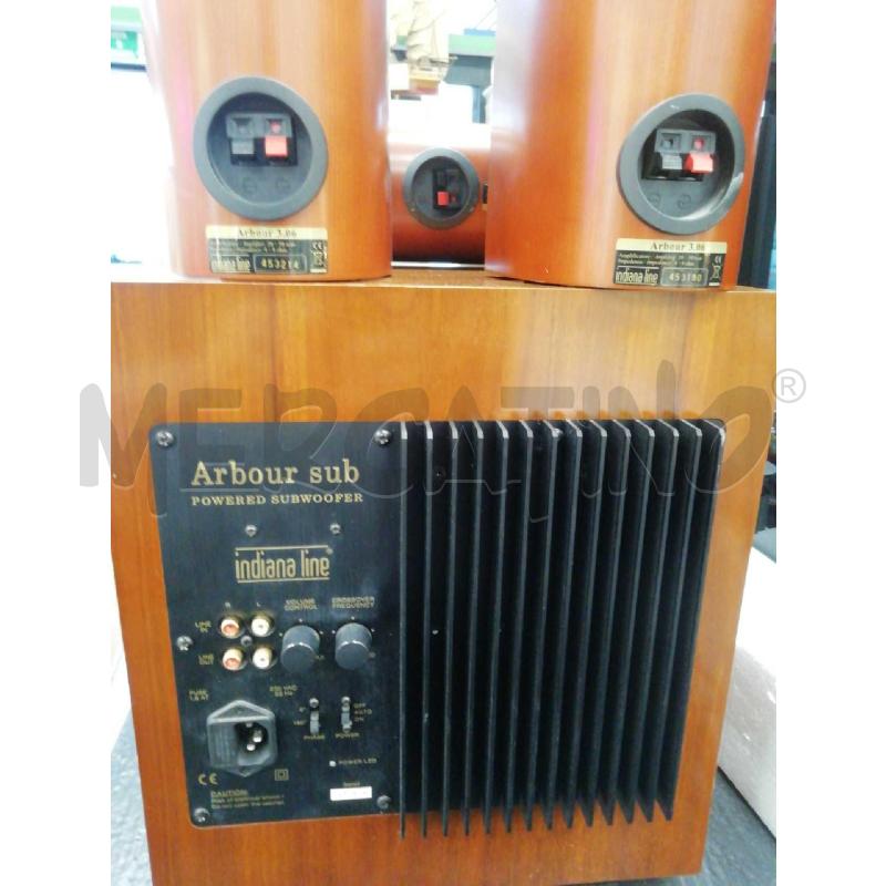 IMPIANTO AUDIO DOLBY 5+1 INDIANA LINE + AMPLIFICATORE PIONEER | Mercatino dell'Usato Verona fiera 5