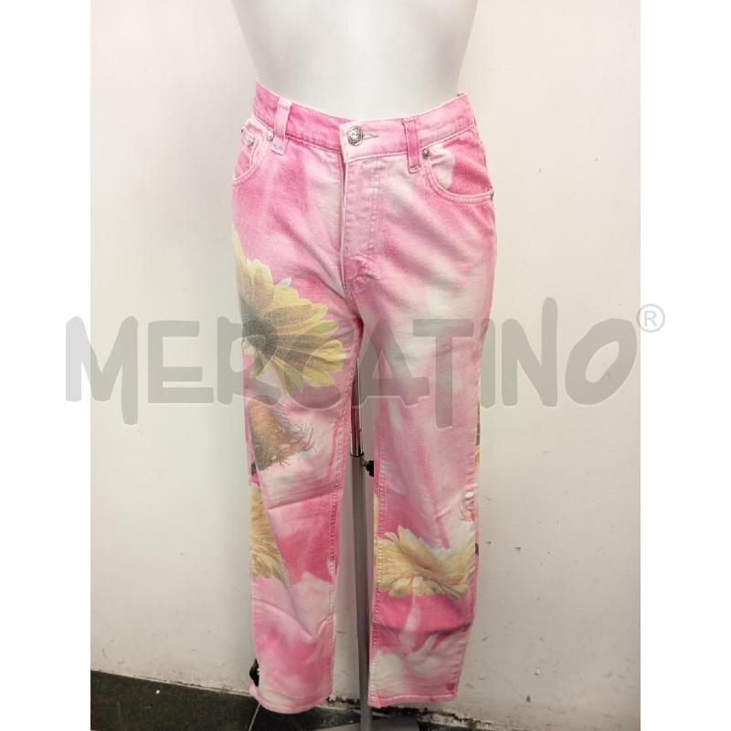 JEANS DONNA CAVALLI ROSA FIORE GIALLO | Mercatino dell'Usato Verona fiera 1