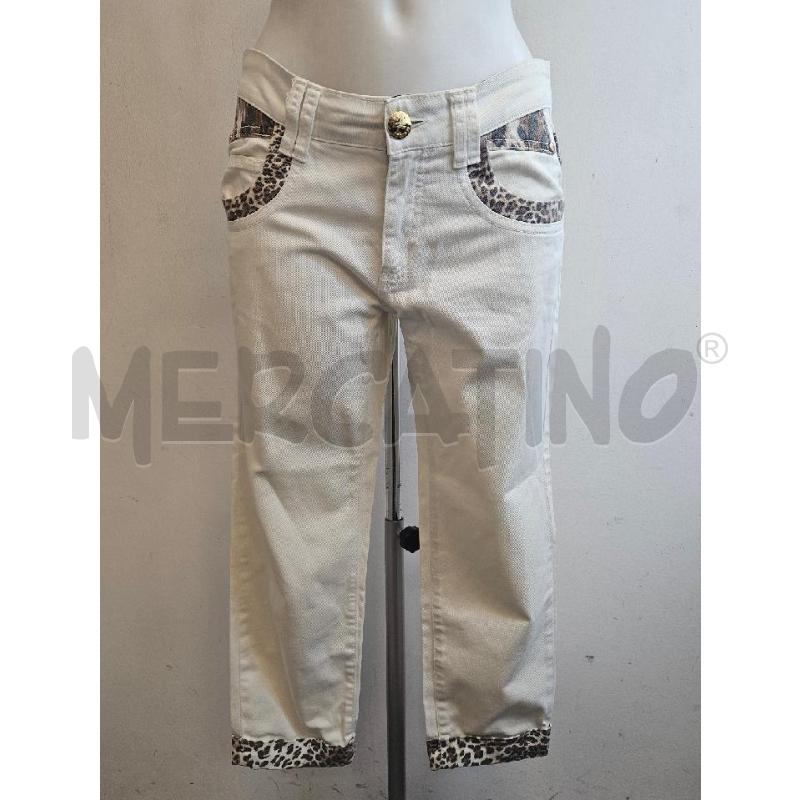 JEANS D ANGELO MARANI BIANCO INSERTI ANIMALIER  | Mercatino dell'Usato Verona fiera 1