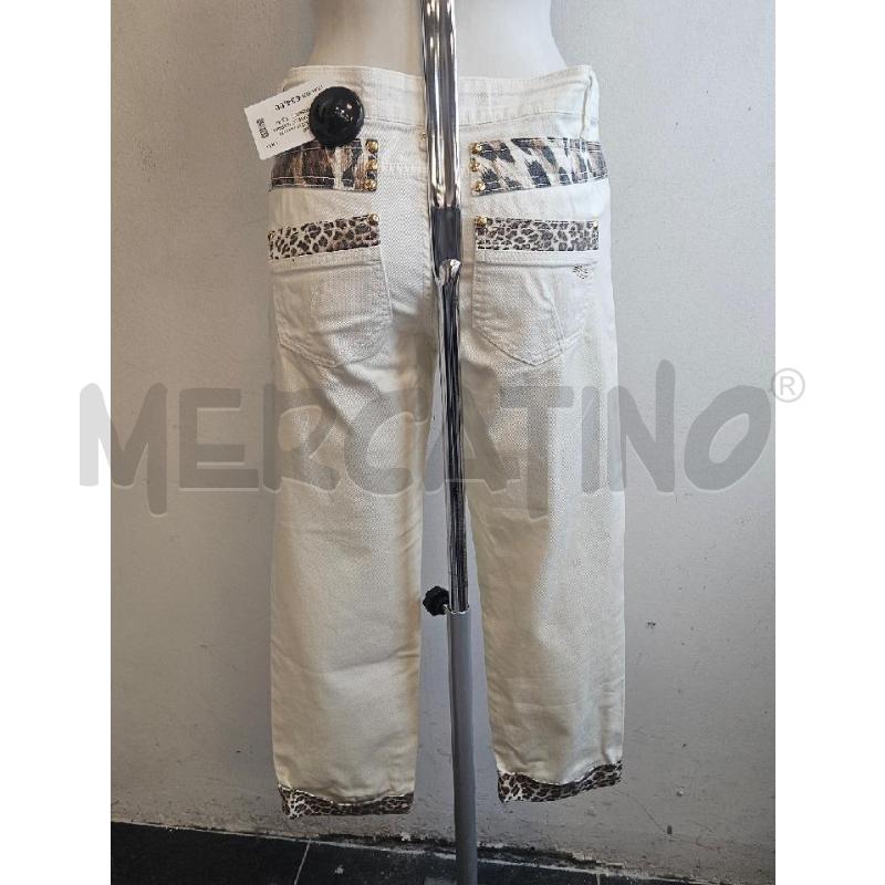 JEANS D ANGELO MARANI BIANCO INSERTI ANIMALIER  | Mercatino dell'Usato Verona fiera 3