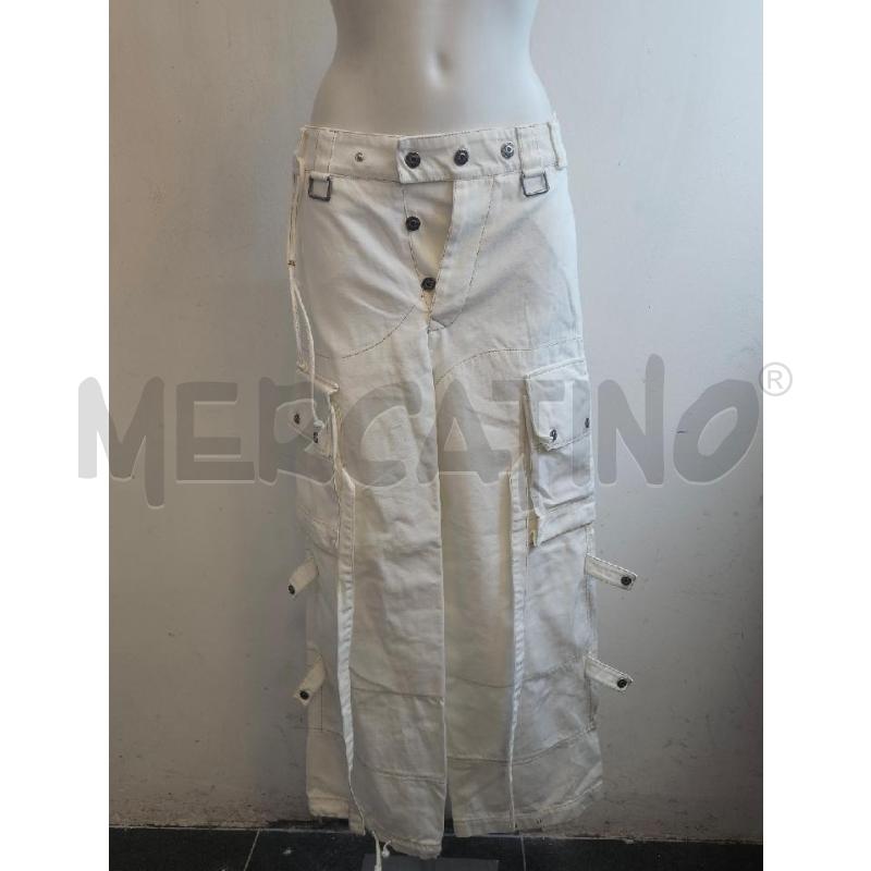 JEANS D JUST CAVALLI BIANCO CARGO CUC BEIGE  | Mercatino dell'Usato Verona fiera 1