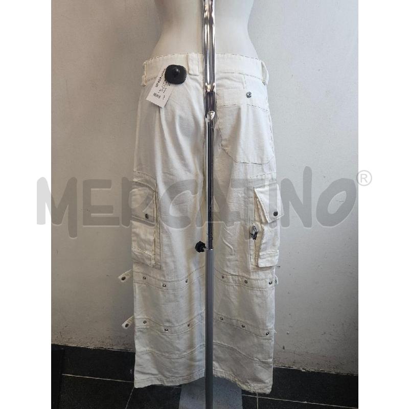 JEANS D JUST CAVALLI BIANCO CARGO CUC BEIGE  | Mercatino dell'Usato Verona fiera 3