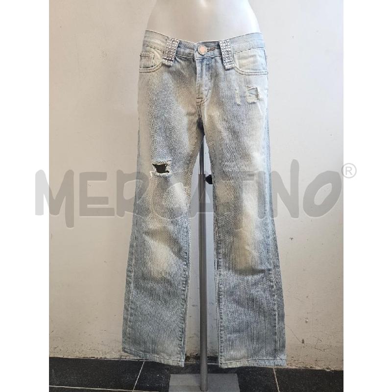 JEANS D PINKO AZZ SLAVATO SCRITTA DIE STRASS | Mercatino dell'Usato Verona fiera 1
