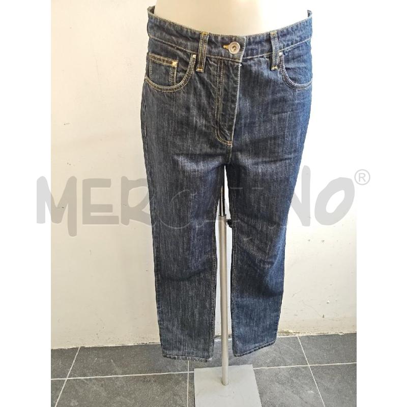 JEANS D SALVATORE FERRAGAMO DENIM SCURO TASCHE PELLE  | Mercatino dell'Usato Verona fiera 1