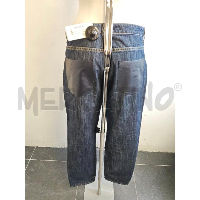 JEANS D SALVATORE FERRAGAMO DENIM SCURO TASCHE PELLE  | Mercatino dell'Usato Verona fiera 3