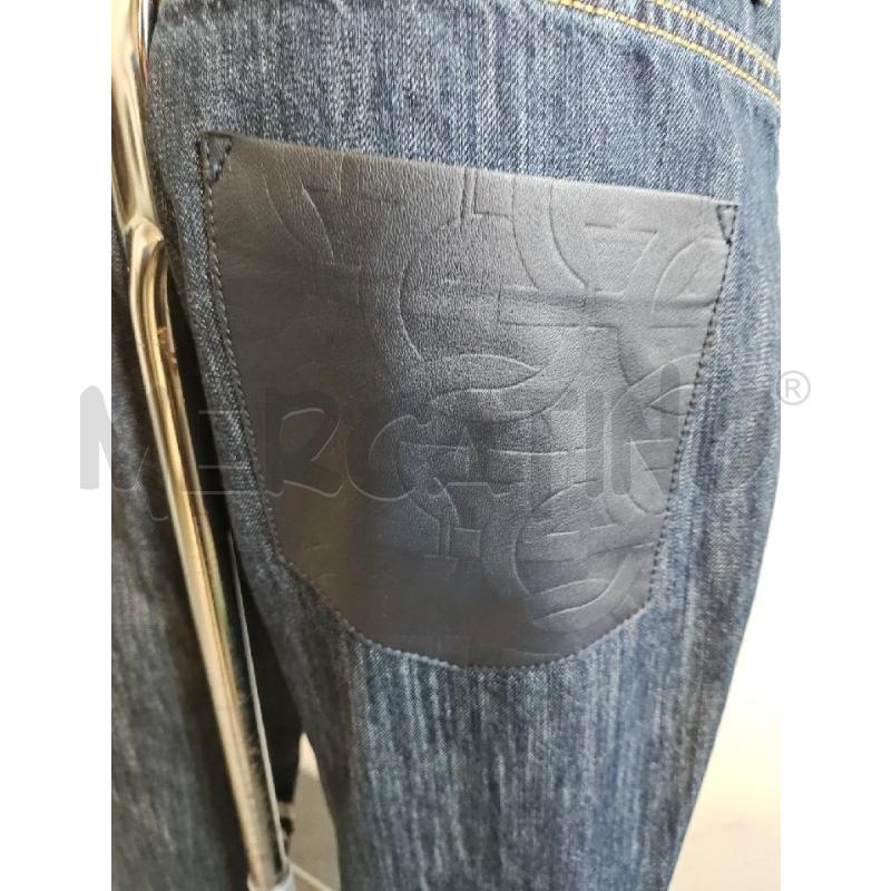 JEANS D SALVATORE FERRAGAMO DENIM SCURO TASCHE PELLE  | Mercatino dell'Usato Verona fiera 4