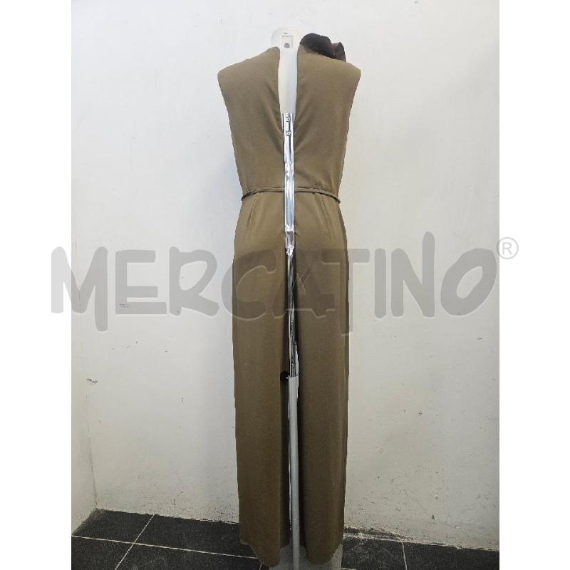 JUMPSUIT D MAX MARA VERDE MILITARE VOULANT SETA | Mercatino dell'Usato Verona fiera 3