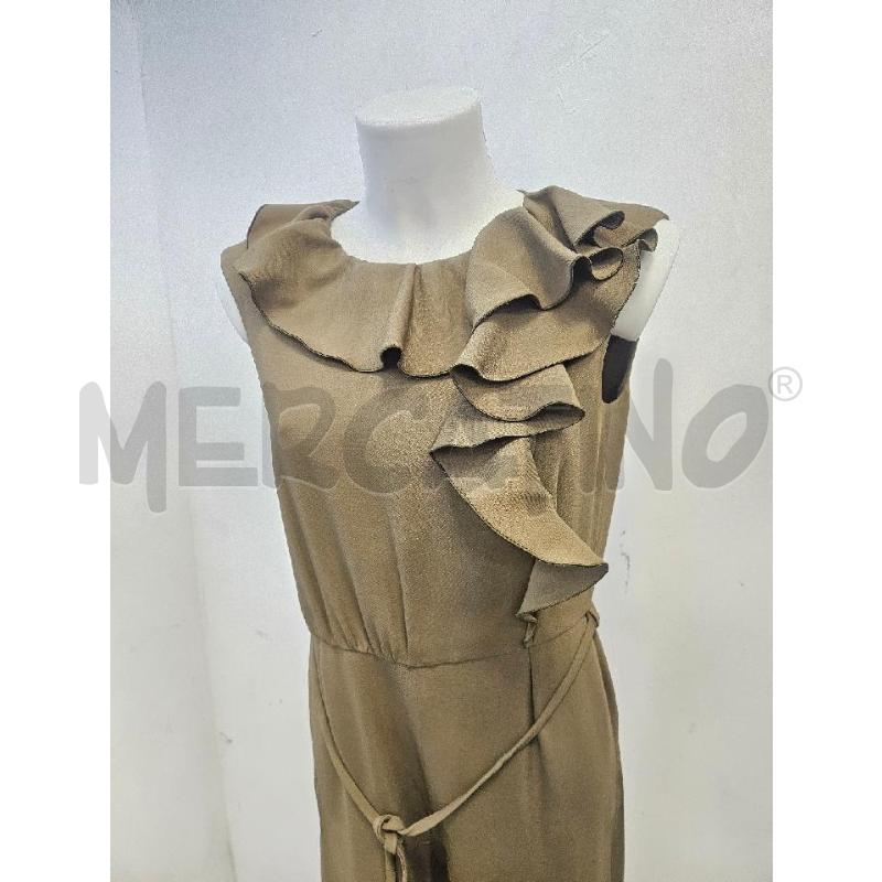 JUMPSUIT D MAX MARA VERDE MILITARE VOULANT SETA | Mercatino dell'Usato Verona fiera 4