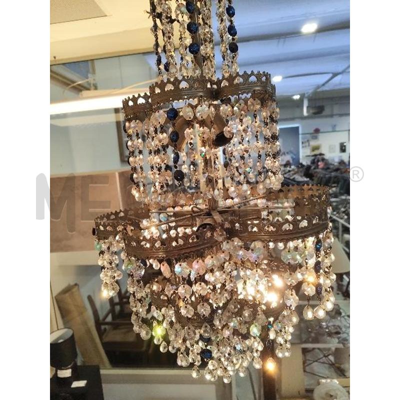 LAMPADARIO 6L GOCCE TRASPARENTI BLU  | Mercatino dell'Usato Verona fiera 3