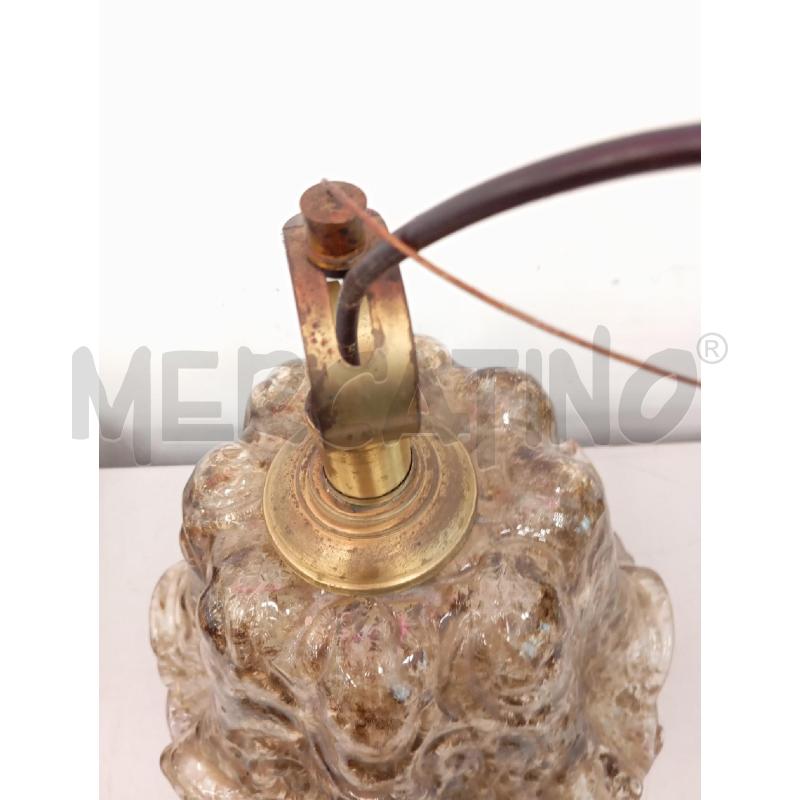 LAMPADARIO VETRO FUME B/ONDULATO | Mercatino dell'Usato Verona fiera 2
