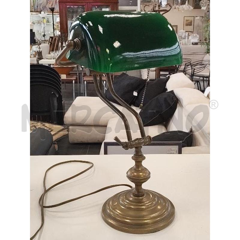 LAMPADA MINISTERIALE VET VERDE BASE OTTONE LEVETTE REGOLABILI | Mercatino dell'Usato Verona fiera 1