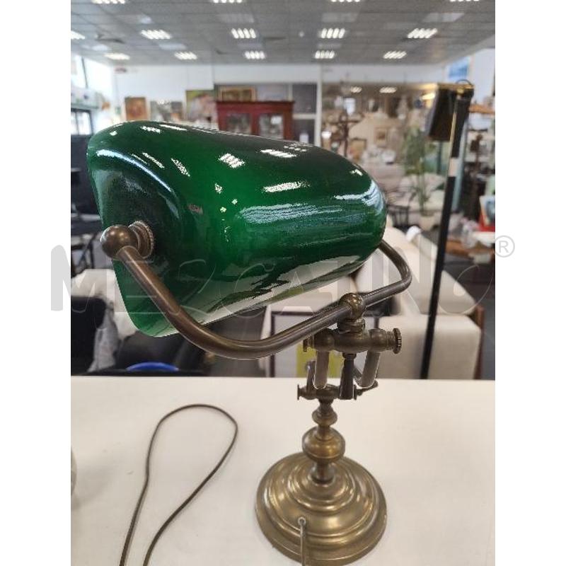 LAMPADA MINISTERIALE VET VERDE BASE OTTONE LEVETTE REGOLABILI | Mercatino dell'Usato Verona fiera 3