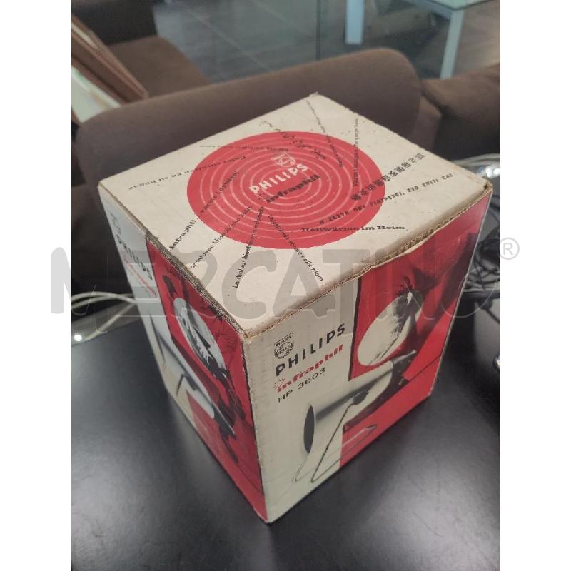 LAMPADA VINTAGE PHILIPS INFRAROSSI ROSSA + SCATOLA | Mercatino dell'Usato Verona fiera 4