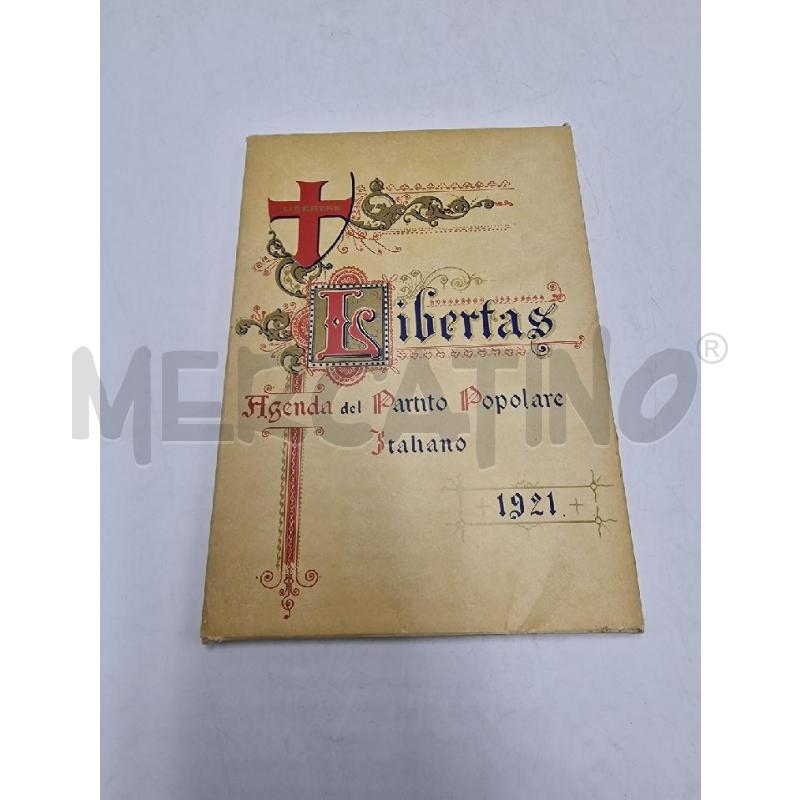 LIBERTAS AGENDA DEL PARTITO POPOLARE ITALIANO 1921 | Mercatino dell'Usato Verona fiera 1
