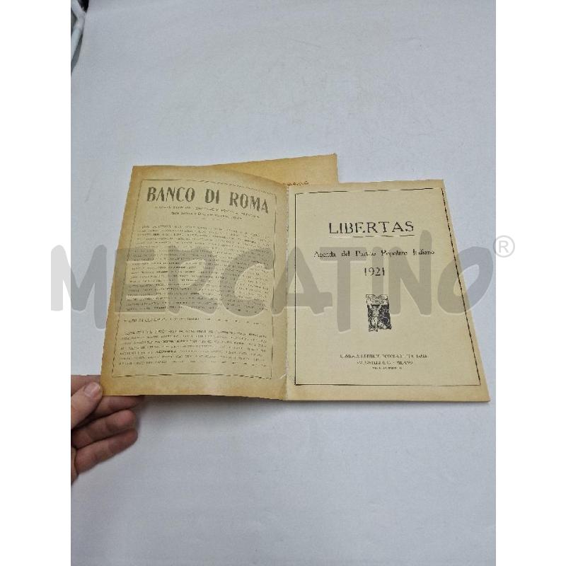 LIBERTAS AGENDA DEL PARTITO POPOLARE ITALIANO 1921 | Mercatino dell'Usato Verona fiera 3