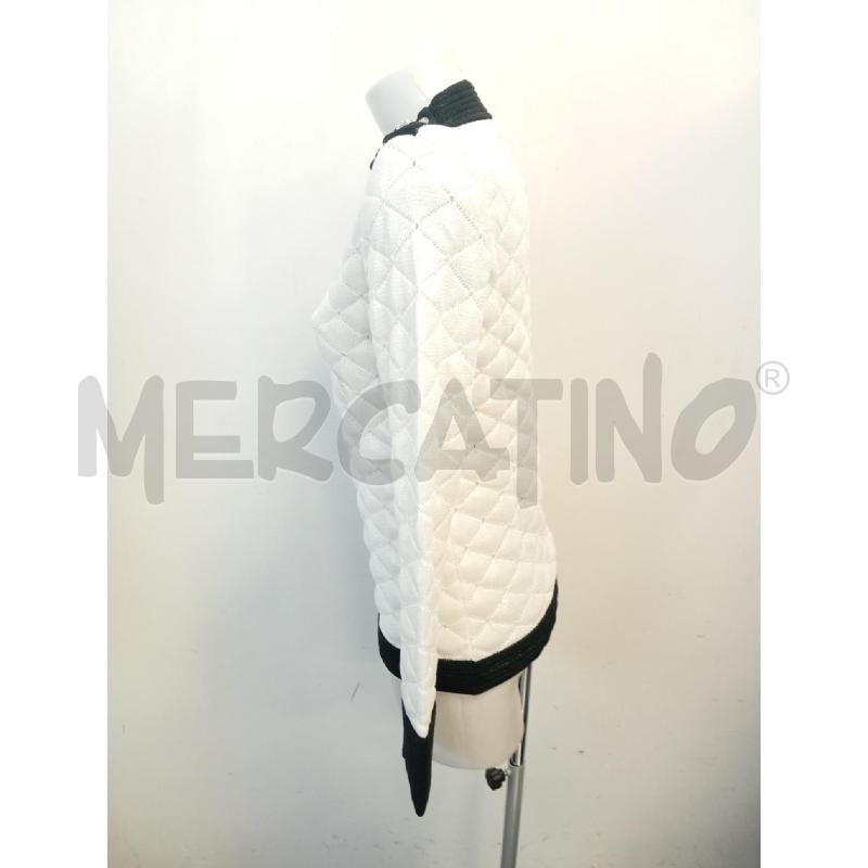 MAGLIA DONNA BALMAIN BIANCO LUREX PROFILI NERI  | Mercatino dell'Usato Verona fiera 2