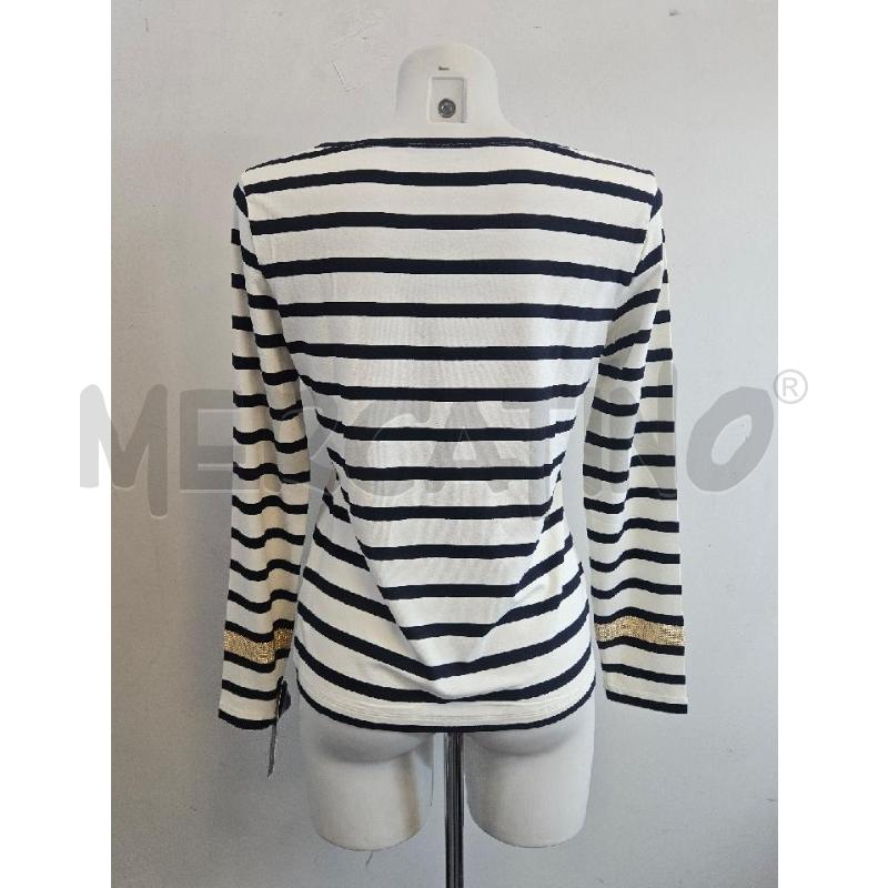 MAGLIA DONNA MATTIOLO  A RIGHE BIA NERA POLSO BORCHIETTE  | Mercatino dell'Usato Verona fiera 3