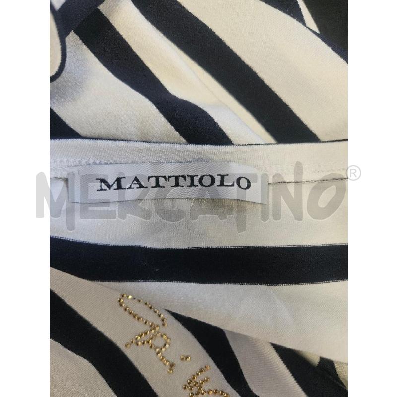 MAGLIA DONNA MATTIOLO  A RIGHE BIA NERA POLSO BORCHIETTE  | Mercatino dell'Usato Verona fiera 5