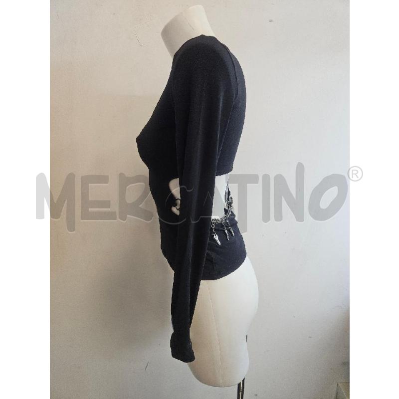 MAGLIA DONNA VERSACE JEANS COUTURE NERA CON CATENA  | Mercatino dell'Usato Verona fiera 2