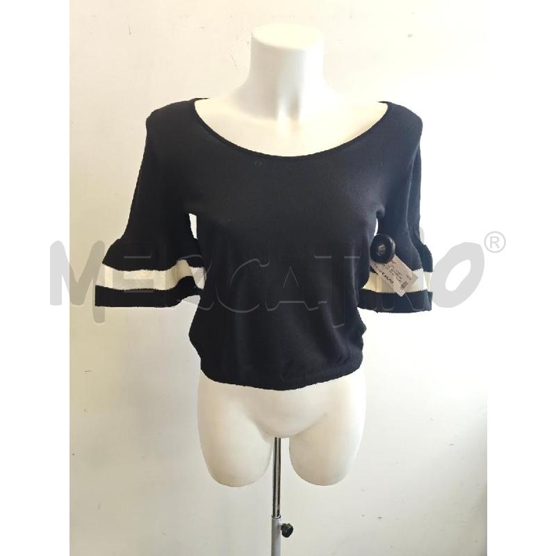 MAGLIA D BLUAMRINE NERA MANICHE SBUFFO BIA  | Mercatino dell'Usato Verona fiera 1