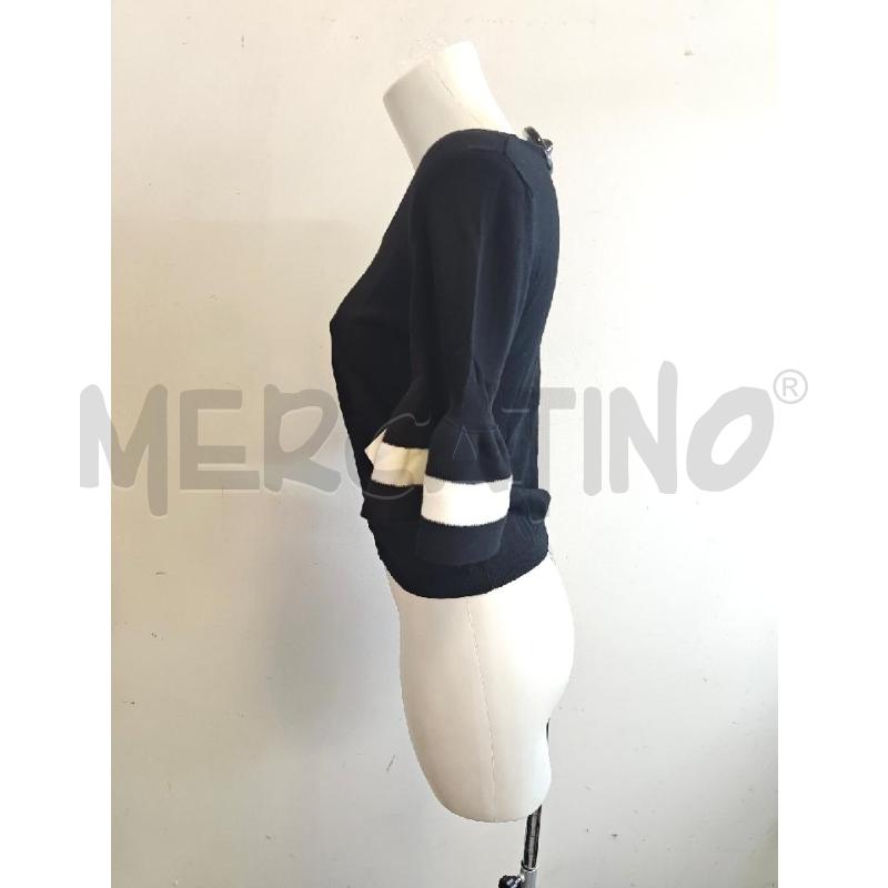 MAGLIA D BLUAMRINE NERA MANICHE SBUFFO BIA  | Mercatino dell'Usato Verona fiera 2