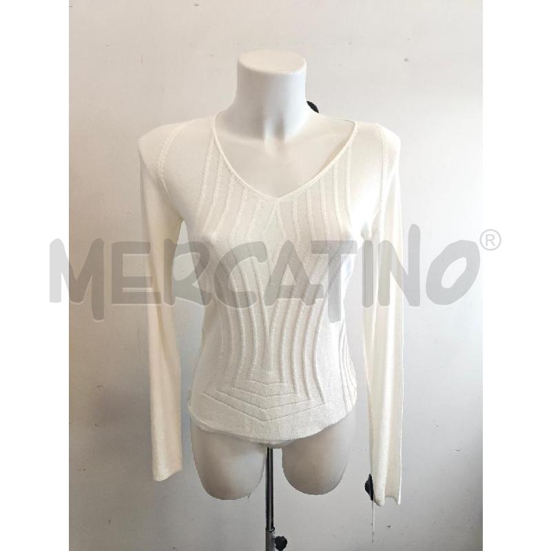 MAGLIA D EMPORIO ARMANI BIANCO SCOLLO A V  | Mercatino dell'Usato Verona fiera 1